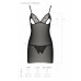 Сорочка с вырезами на груди, стринги Passion LOVELIA CHEMISE S/M, black - Фото №7