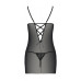 Сорочка с вырезами на груди, стринги Passion LOVELIA CHEMISE XXL/XXXL, black - Фото №6