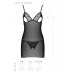 Сорочка с вырезами на груди, стринги Passion LOVELIA CHEMISE XXL/XXXL, black - Фото №7