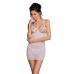 Сорочка з вирізами на грудях, стрінги Passion LOVELIA CHEMISE S/M, white - Фото №1