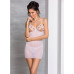 Сорочка з вирізами на грудях, стрінги Passion LOVELIA CHEMISE S/M, white - Фото №3