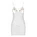 Сорочка з вирізами на грудях, стрінги Passion LOVELIA CHEMISE S/M, white - Фото №5