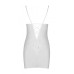 Сорочка з вирізами на грудях, стрінги Passion LOVELIA CHEMISE S/M, white - Фото №6