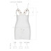 Сорочка з вирізами на грудях, стрінги Passion LOVELIA CHEMISE S/M, white - Фото №7