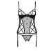 Корсет з підв'язками, стрінги Passion LOVELIA CORSET L/XL, black - Фото №5