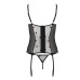 Корсет з підв'язками, стрінги Passion LOVELIA CORSET L/XL, black - Фото №6