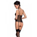 Корсет с подвязками, стринги Passion LOVELIA CORSET S/M, black - Фото №2