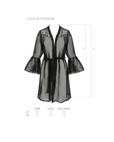 Воздушный пеньюар Passion LOVELIA PEIGNOIR L/XL, black - Фото №7