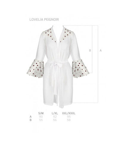 Воздушный пеньюар Passion LOVELIA PEIGNOIR L/XL, white - Фото №6