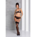 Сексуальный комплект с поясом для чулок Passion LOVELIA SET L/XL, black - Фото №3