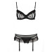 Сексуальный комплект с поясом для чулок Passion LOVELIA SET L/XL, black - Фото №5