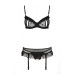 Сексуальный комплект с поясом для чулок Passion LOVELIA SET S/M, black - Фото №5
