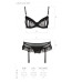 Сексуальный комплект с поясом для чулок Passion LOVELIA SET S/M, black - Фото №7