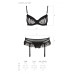 Сексуальний комплект з поясом для панчіх Passion LOVELIA SET XXL/XXXL, black - Фото №7