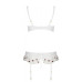 Сексуальний комплект з поясом для панчіх Passion LOVELIA SET L/XL, white - Фото №6