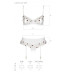 Сексуальний комплект з поясом для панчіх Passion LOVELIA SET S/M, white - Фото №7
