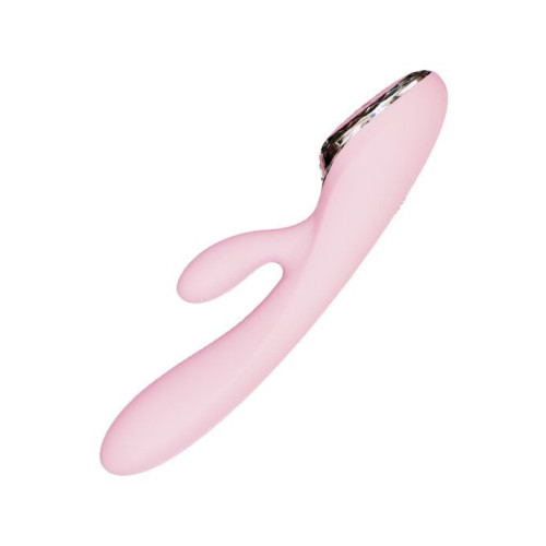 Вібратор-кролик з голівкою KISTOY A-King, що надувається, LED-екран