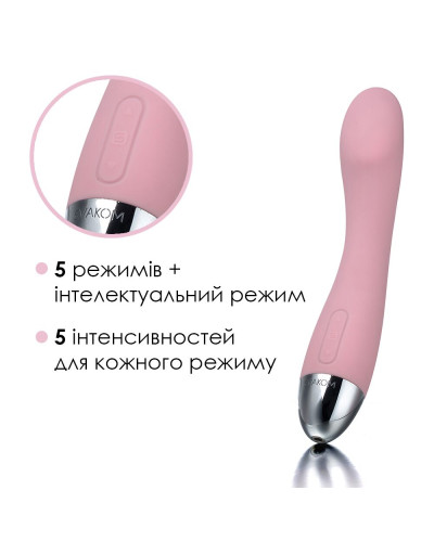 Вібратор для точки G з інтелектуальним режимом Svakom Amy Pale Pink - Фото №3