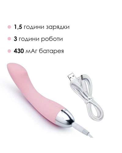 Вібратор для точки G з інтелектуальним режимом Svakom Amy Pale Pink - Фото №4