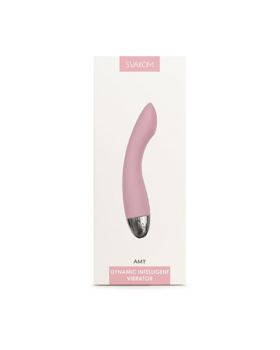 Вібратор для точки G з інтелектуальним режимом Svakom Amy Pale Pink - Фото №8