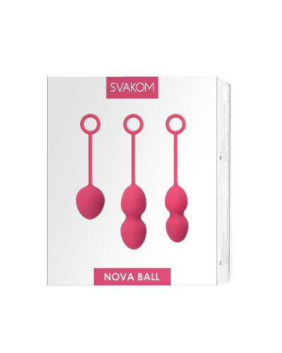 Набір вагінальних кульок зі зміщеним центром ваги Svakom Nova Plum Red - Фото №6