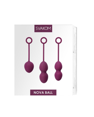 Набір вагінальних кульок зі зміщеним центром ваги Svakom Nova Violet - Фото №6