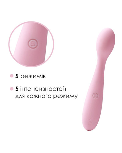 Стимулятор клитора и точки G Svakom Keri Pale Pink - Фото №3
