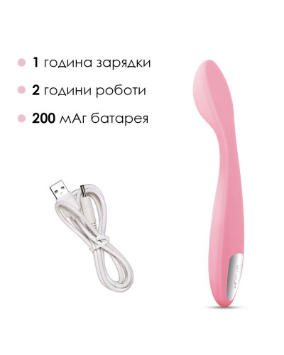 Стимулятор клитора и точки G Svakom Keri Pale Pink - Фото №4