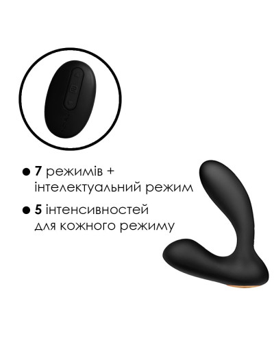 Масажер простати та вібратор точки G з пультом ДК Svakom Vick Black - Фото №3