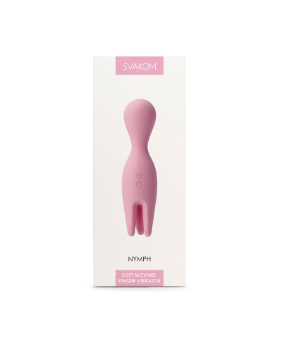 Подвійний вібратор для чутливих зон Svakom Nymph Pale Pink - Фото №7