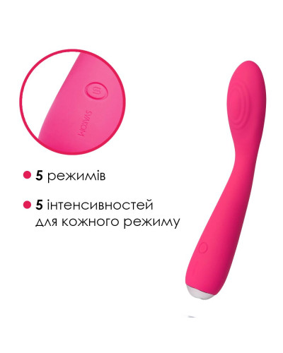 Вібратор для клітора та точки G Svakom Iris Plum Red - Фото №3