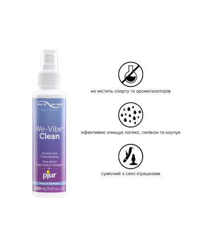 Антибактериальный спрей pjur We-Vibe Clean 100 мл без спирта и ароматизаторов - Фото №2