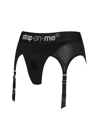 Трусы для страпона с подвязками для чулок Strap-On-Me REBEL HARNESS - S - Фото №2
