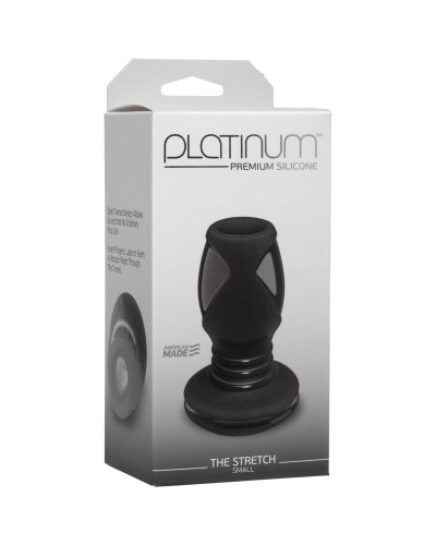 Анальний тунель Doc Johnson Platinum Premium Silicone — The Stretch — Small — Black - Фото №2