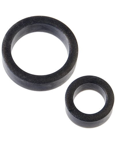 Набір ерекційних кілець Doc Johnson Platinum Premium Silicone — The C-Rings — Charcoal - Фото №1