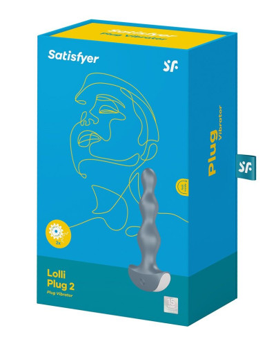 Анальний стимулятор-намистини з двома моторами Satisfyer Lolli-Plug 2 ice blue - Фото №6