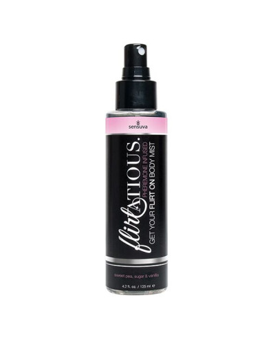 Спрей-міст для тіла з феромонами Sensuva Flirtatious Vanilla, Sugar, & Sweet Pea (125 мл) - Фото №1