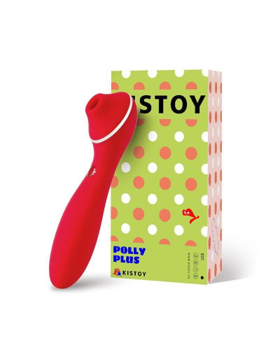 Вакуумный вибратор KISTOY Polly Plus Red - Фото №4
