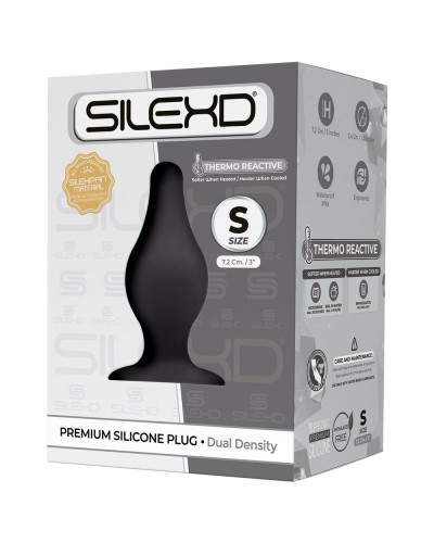 Анальна пробка SilexD (Model 2 size S) двошарова, силікон+Silexpan, діаметр 3,4 см - Фото №2