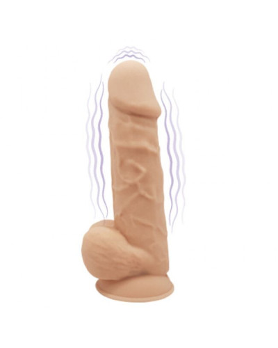 Фалоімітатор з вібрацією SilexD Norman Vibro Flesh (MODEL 1 size 8,5in), двошаровий, діаметр 5 см - Фото №1