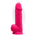 Фаллоимитатор с вибрацией SilexD Norman Vibro Pink (MODEL 1 size 8,5in), двухслойный, диаметр 5см - Фото №1