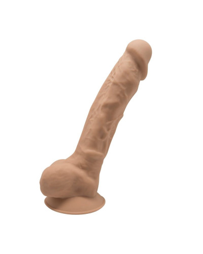 Фалоімітатор SilexD Tomas Caramel (MODEL 1 size 9in), двошаровий, силікон + Silexpan, діаметр 4,9см - Фото №1