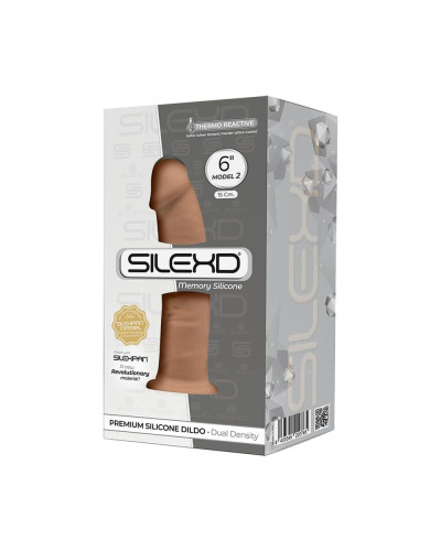 Фаллоимитатор SilexD Robby Caramel (MODEL 2 size 6in), двухслойный, силикон+Silexpan, диаметр 3,5 см - Фото №3