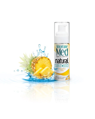 Лубрикант на водній основі з екстрактом фітопланктону Amoreane Pineapple (50 мл), морський колаген - Фото №1