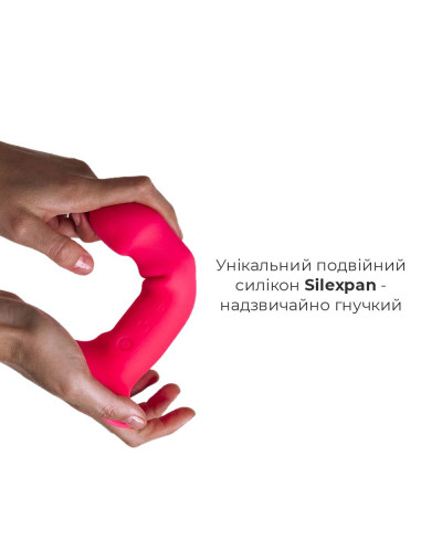 Дилдо с вибрацией Adrien Lastic Hitsens 2 Pink, отлично для страпона, макс диаметр 4см, длина 17,2см - Фото №3