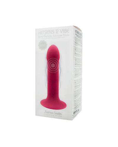 Дилдо с вибрацией Adrien Lastic Hitsens 2 Pink, отлично для страпона, макс диаметр 4см, длина 17,2см - Фото №6