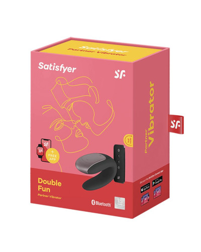 Смартвібратор для пар Satisfyer Double Fun (Black) з пультом ДК - Фото №5
