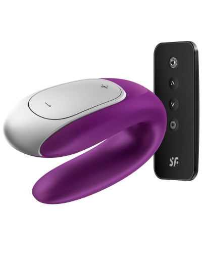 Смарт-вибратор для пар Satisfyer Double Fun (Violet) с пультом ДУ - Фото №1