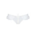 Трусики в горошок, з рюшами та шнурівкою Passion FATIN THONG S/M, white - Фото №5