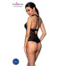 Сетчатый боди с халтером и ритмичным рисунком Passion Hima Body XXL/XXXL, black - Фото №2